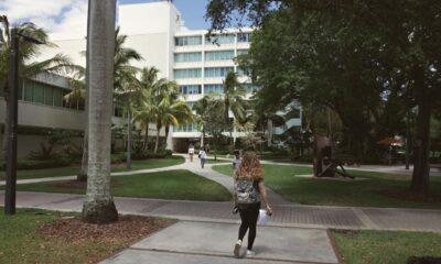 university campus with students in coral gables