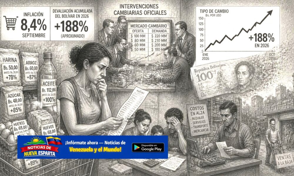 dólar en Venezuela hoy; BCV; bolívar devaluación; tasa oficial del dólar; inflación acumulada 2026