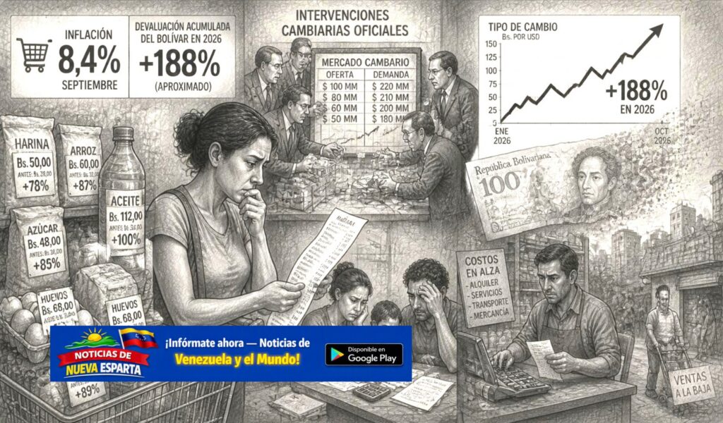 dólar en Venezuela hoy; BCV; bolívar devaluación; tasa oficial del dólar; inflación acumulada 2026
